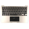 Клавіатура для ноутбука Apple MacBook Air (A1370) 2011+ Black, (Silver TopCase), RU (горизонтальний 