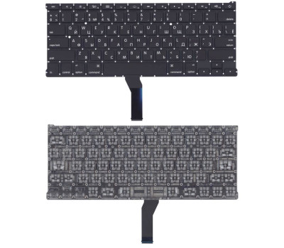 Клавіатура Apple MacBook Air 2011+ A1369 (2011), A1466 (2012, 2013, 2014, 2015) Black, (No Frame), R