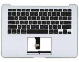 Клавіатура для ноутбука Apple MacBook Air 2012+ (A1466) Black, (Silver TopCase), RU (горизонтальний Клавіатура для ноутбука Apple MacBook Air 2012+ (A1466) Black, (Silver TopCase), RU (горизонтальний