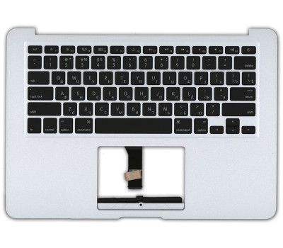 Клавіатура для ноутбука Apple MacBook Air 2012+ (A1466) Black, (Silver TopCase), RU (горизонтальний Клавіатура для ноутбука Apple MacBook Air 2012+ (A1466) Black, (Silver TopCase), RU (горизонтальний