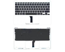Клавіатура для ноутбука Apple MacBook Air 2013+ (A1465) Black, (Silver TopCase), RU (горизонтальний 