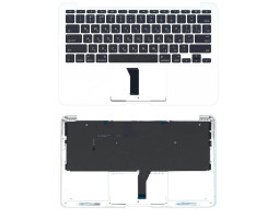 Клавіатура для ноутбука Apple MacBook Air 2013+ (A1465) Black, (Silver TopCase), RU (горизонтальний 