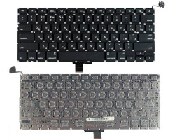 Клавіатура для ноутбука Apple MacBook Pro (A1278) Black, (No Frame), RU (горизонтальний ентер)