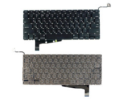 Клавіатура для ноутбука Apple MacBook Pro (A1286) (2011, 2012) з підсвічуванням (Light), Black, (No 