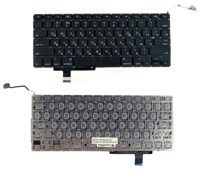 Клавіатура для ноутбука Apple MacBook Pro (A1297) з підсвічуванням (Light) Black, (No Frame), RU (го Клавіатура для ноутбука Apple MacBook Pro (A1297) з підсвічуванням (Light) Black, (No Frame), RU (го