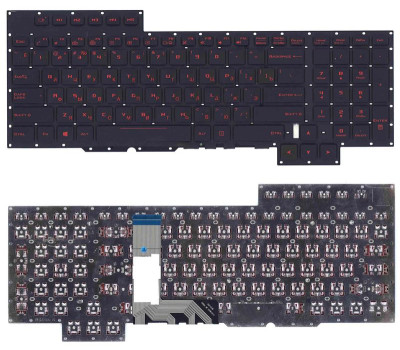 Клавіатура для ноутбука Asus (GX700) Black, (No Frame) RU Клавіатура для ноутбука Asus (GX700) Black, (No Frame) RU