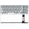Клавіатура для ноутбука Asus (N550) з підсвічуванням (Light), Silver, (No Frame) RU/ EN