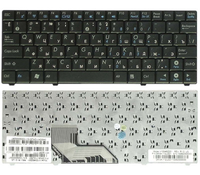 Клавіатура для ноутбука Asus (T91MT) Black, RU Клавіатура для ноутбука Asus (T91MT) Black, RU