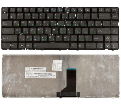 Клавіатура для ноутбука Asus (UL30, K42, K43, X42) Black, (Black Frame) UA