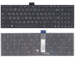 Клавіатура для ноутбука Asus (X502) Black, (No Frame), RU (горизонтальний ентер)