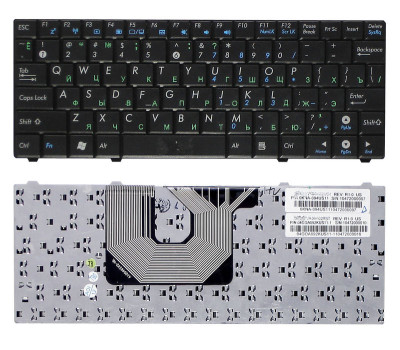 Клавіатура для ноутбука Asus EEE PC 900 T91 T91MT 900SD Black, RU Клавіатура для ноутбука Asus EEE PC 900 T91 T91MT 900SD Black, RU