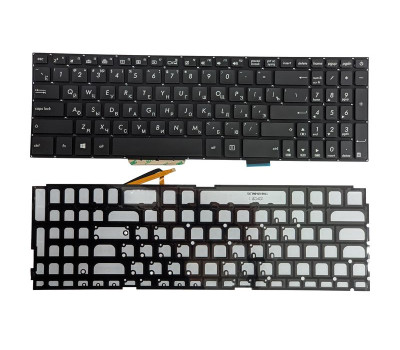 Клавіатура для ноутбука Asus VivoBook 17 X705U з підсвічуванням (Light), Black, (No Frame) RU Клавіатура для ноутбука Asus VivoBook 17 X705U з підсвічуванням (Light), Black, (No Frame) RU