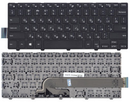 Клавіатура для ноутбука Dell (14-3000) Black, (Black Frame), US Клавіатура для ноутбука Dell (14-3000) Black, (Black Frame), US