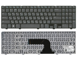 Клавіатура для ноутбука Dell Inspiron (3521, 5521, 3537, 5537) Black, (Black Frame), RU