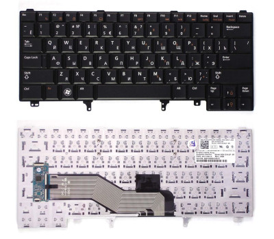Клавіатура для ноутбука Dell Latitude E5420, E6220, E6320, E6420, E6430 Black, RU/ EN