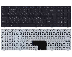 Клавіатура для ноутбука DNS (Pegatron C15, C17) Black (With Frame) RU