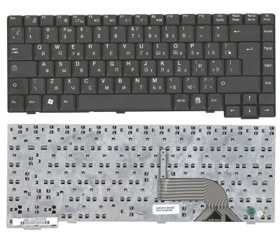 Клавіатура для ноутбука Fujitsu Amilo (M6450, M6450G) Black, RU (вертикальний ентер)