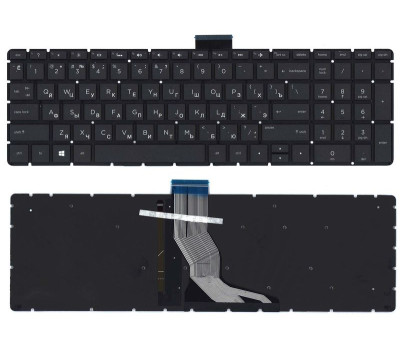 Клавіатура для ноутбука HP (15-BW 250 G6) Black з підсвічуванням (Light), (No Frame) UA