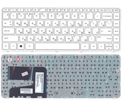 Клавіатура для ноутбука HP Pavilion (14-e) White, (White Frame), RU