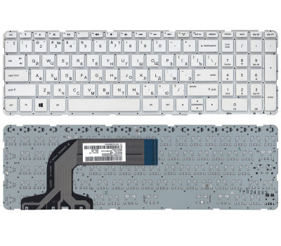 Клавіатура для ноутбука HP Pavilion (17, 17-E) White, (No Frame) RU