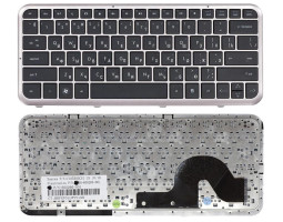 Клавіатура для ноутбука HP Pavilion (DM3-1000) Black, (Silver Frame) RU