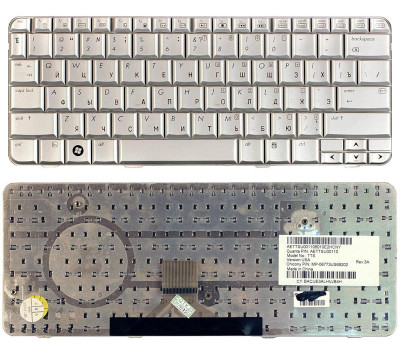 Клавіатура для ноутбука HP Pavilion (TX1000, TX2000, TX2500) Silver, RU