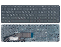 Клавіатура для ноутбука HP ProBook (450 G3) Black, (Black Frame), RU Клавіатура для ноутбука HP ProBook (450 G3) Black, (Black Frame), RU