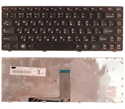 Клавіатура для ноутбука Lenovo IdeaPad (B470, V470) Black, (Black Frame), RU Клавіатура для ноутбука Lenovo IdeaPad (B470, V470) Black, (Black Frame), RU