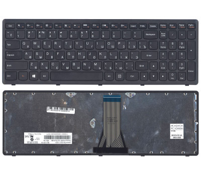 Клавіатура для ноутбука Lenovo IdeaPad (G505S, Z510), Black, (Black Frame), RU