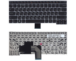 Клавіатура для ноутбука Lenovo IdeaPad (V490) Black, (Silver Frame), RU