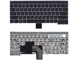 Клавіатура для ноутбука Lenovo IdeaPad (V490) Black, (Silver Frame), RU