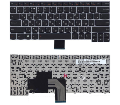 Клавіатура для ноутбука Lenovo IdeaPad (V490) Black, (Silver Frame), RU