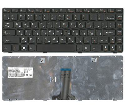 Клавіатура для ноутбука Lenovo IdeaPad (Z380) Black, (Black Frame), RU Клавіатура для ноутбука Lenovo IdeaPad (Z380) Black, (Black Frame), RU