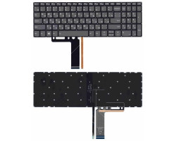 Клавіатура для ноутбука Lenovo IdeaPad 320-15ABR з підсвічуванням (Light), Black, (No Frame) UA