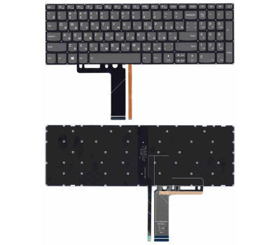 Клавіатура для ноутбука Lenovo IdeaPad 320-15ABR з підсвічуванням (Light), Black, (No Frame) UA