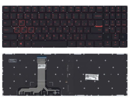 Клавіатура для ноутбука Lenovo Legion (Y520, Y520-15IKB) Black з підсвічуванням (Red Light), (No Fra Клавіатура для ноутбука Lenovo Legion (Y520, Y520-15IKB) Black з підсвічуванням (Red Light), (No Fra