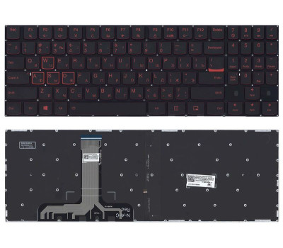 Клавіатура для ноутбука Lenovo Legion (Y520, Y520-15IKB) Black з підсвічуванням (Red Light), (No Fra Клавіатура для ноутбука Lenovo Legion (Y520, Y520-15IKB) Black з підсвічуванням (Red Light), (No Fra