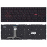 Клавіатура для ноутбука Lenovo Legion (Y520, Y520-15IKB) Black з підсвічуванням (Red Light), (No Fra