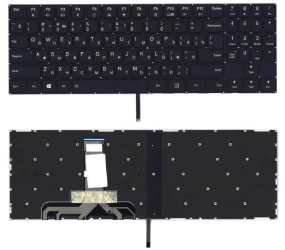 Клавіатура для ноутбука Lenovo Legion (Y520, Y520-15IKB) Black з підсвічуванням (White Light), (No F Клавіатура для ноутбука Lenovo Legion (Y520, Y520-15IKB) Black з підсвічуванням (White Light), (No F