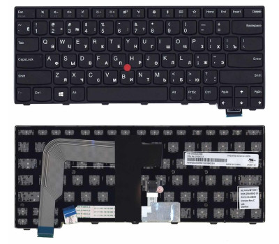 Клавіатура для ноутбука Lenovo Thinkpad (T460S, T470S) Black, (Black Frame), RU
