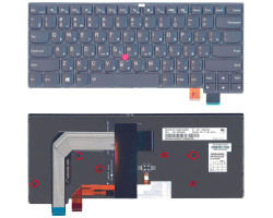 Клавіатура для ноутбука Lenovo Thinkpad T460S, з вказівником (Point Stick), короткий шлейф (Short Tr