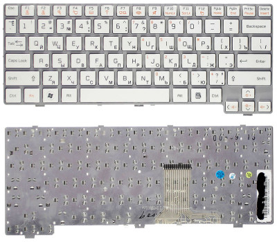 Клавіатура для ноутбука LG (X170) White, (White Frame) RU Клавіатура для ноутбука LG (X170) White, (White Frame) RU