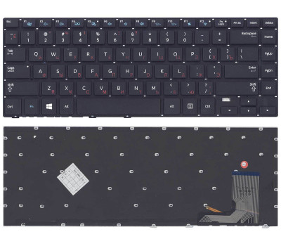 Клавіатура для ноутбука Samsung (470R4E, BA59-03619C) з підсвічуванням (Light), Black, (No Frame), R Клавіатура для ноутбука Samsung (470R4E, BA59-03619C) з підсвічуванням (Light), Black, (No Frame), R