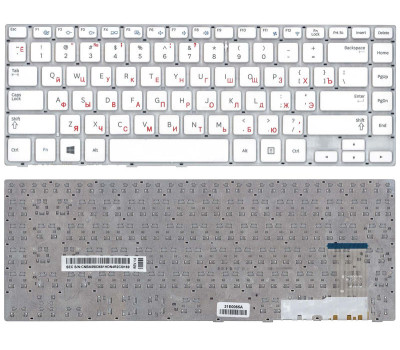 Клавіатура для ноутбука Samsung (470R4E, BA59-03680A) White, (No Frame), RU
