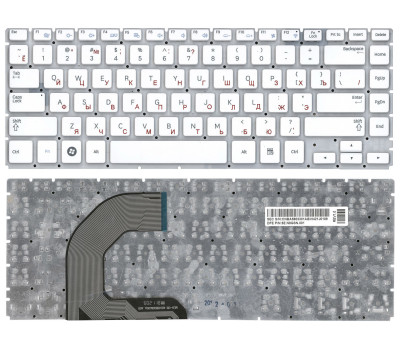 Клавіатура для ноутбука Samsung (Q470) White, (No Frame), RU Клавіатура для ноутбука Samsung (Q470) White, (No Frame), RU