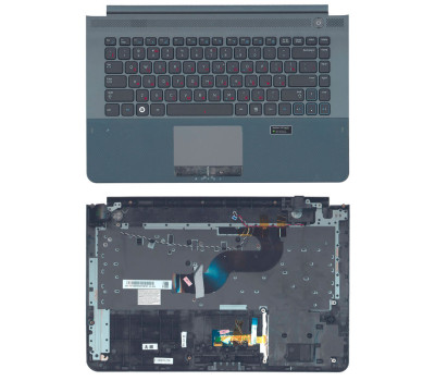 Клавіатура для ноутбука Samsung (RC420) Black, (Gray TopCase), RU