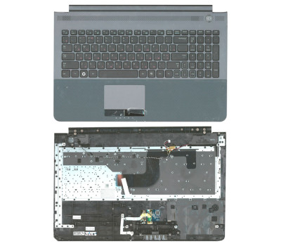 Клавіатура для ноутбука Samsung (RC520) Black, (Gray TopCase), RU