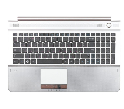 Клавіатура для ноутбука Samsung (RC520) Black, (Silver TopCase), RU