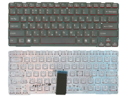 Клавіатура для ноутбука Sony (SVE14A) Black, (No Frame) RU Чорна з червоними боками