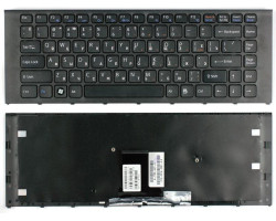 Клавіатура для ноутбука Sony Vaio (VPC-EA) Black, (Black Frame) RU
